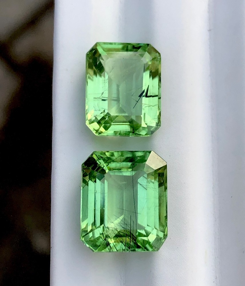 16.23 Carat Peridot Loose Gemstone With Rutile From Pakistan