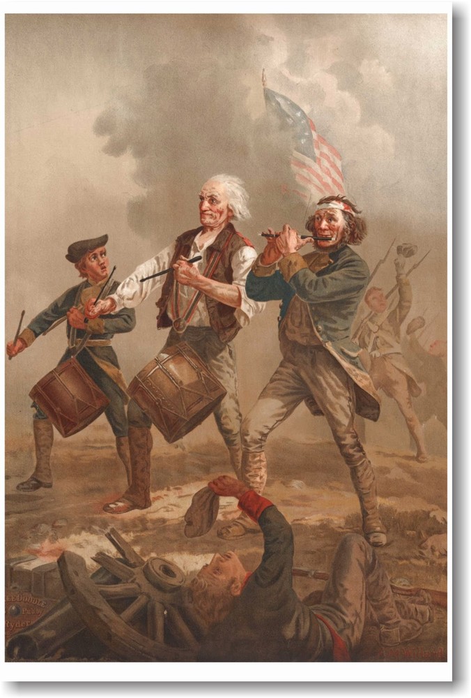 Yankee Doodle Revolutionary War Fife Drum US History Poster  