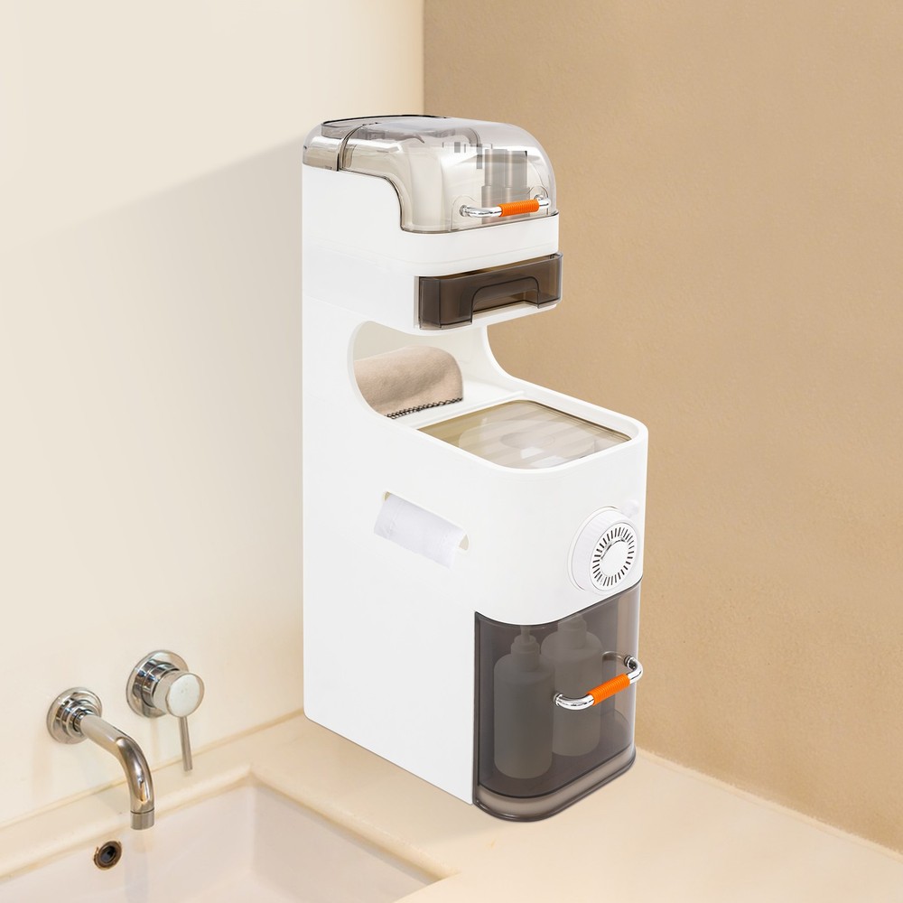 Slim 2-Tier Bathroom Storage Cabinet with Wheels Organizer