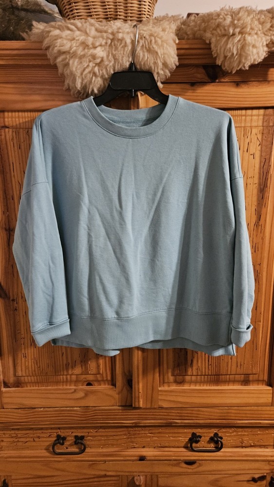 Women’s Time & Tru Teal XL Long Sleeve Crewneck Sweatshirt