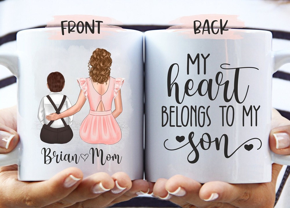 Mom And Son Mug Gift For Mom Custom Mother And Son Gift Mom Appreciation My