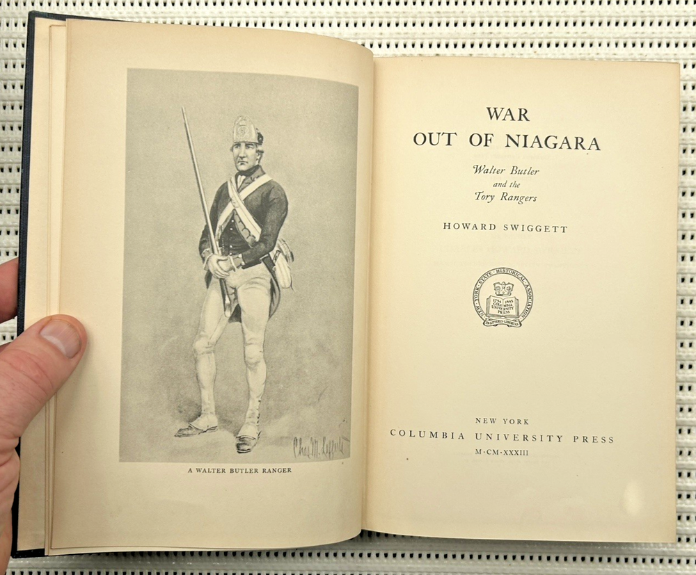 American Revolution Butlers Rangers War Out of Niagara Hardcover Illust 1st 309p