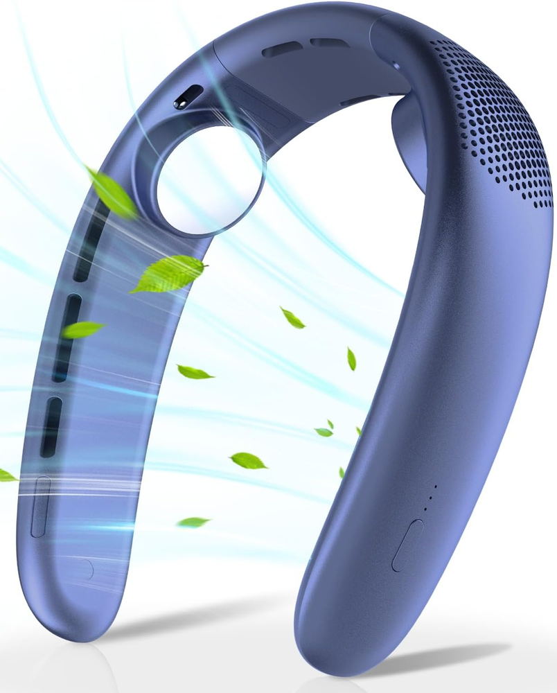 Neck Fan,Portable Ultrathin Bladeless Neck Fan,4000Mah Rechargeable Battery Powe