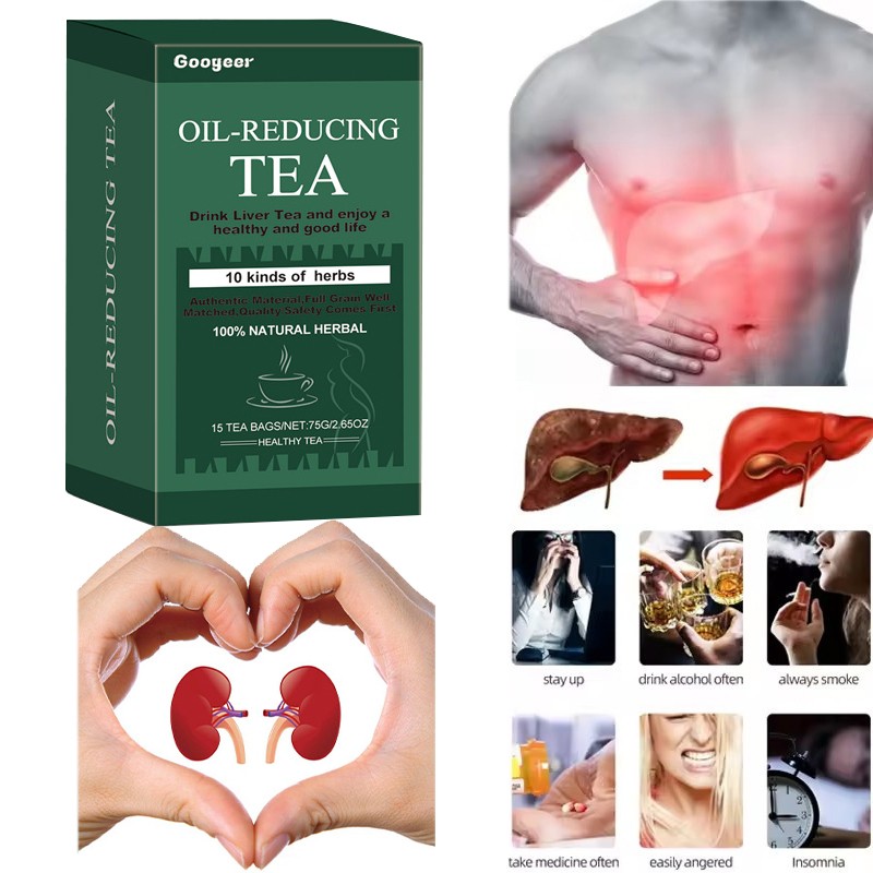 Oil-Reducing Tea-10 Herbal with Excellent Formula, Oil Cleansing Tea for Liver