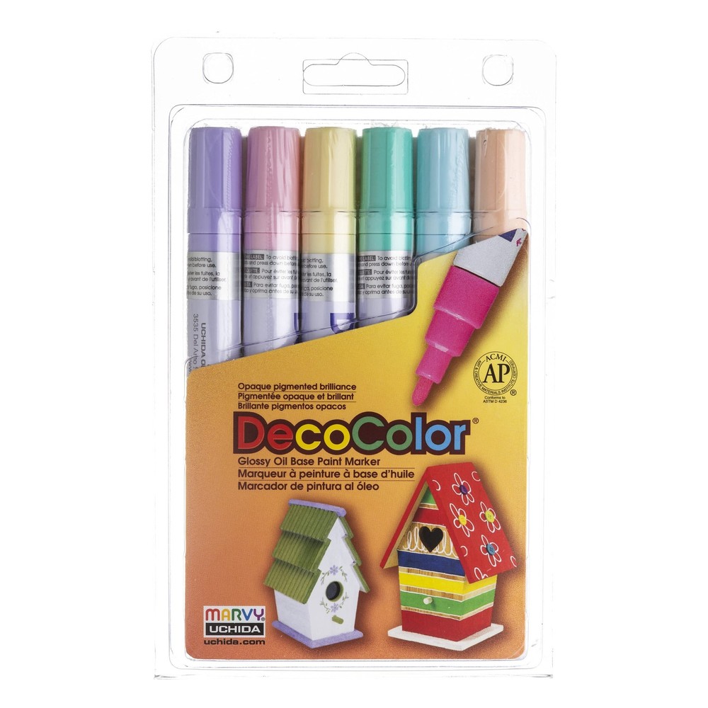 Uchida DecoColor Pastel Paint Marker Set 6 Pack