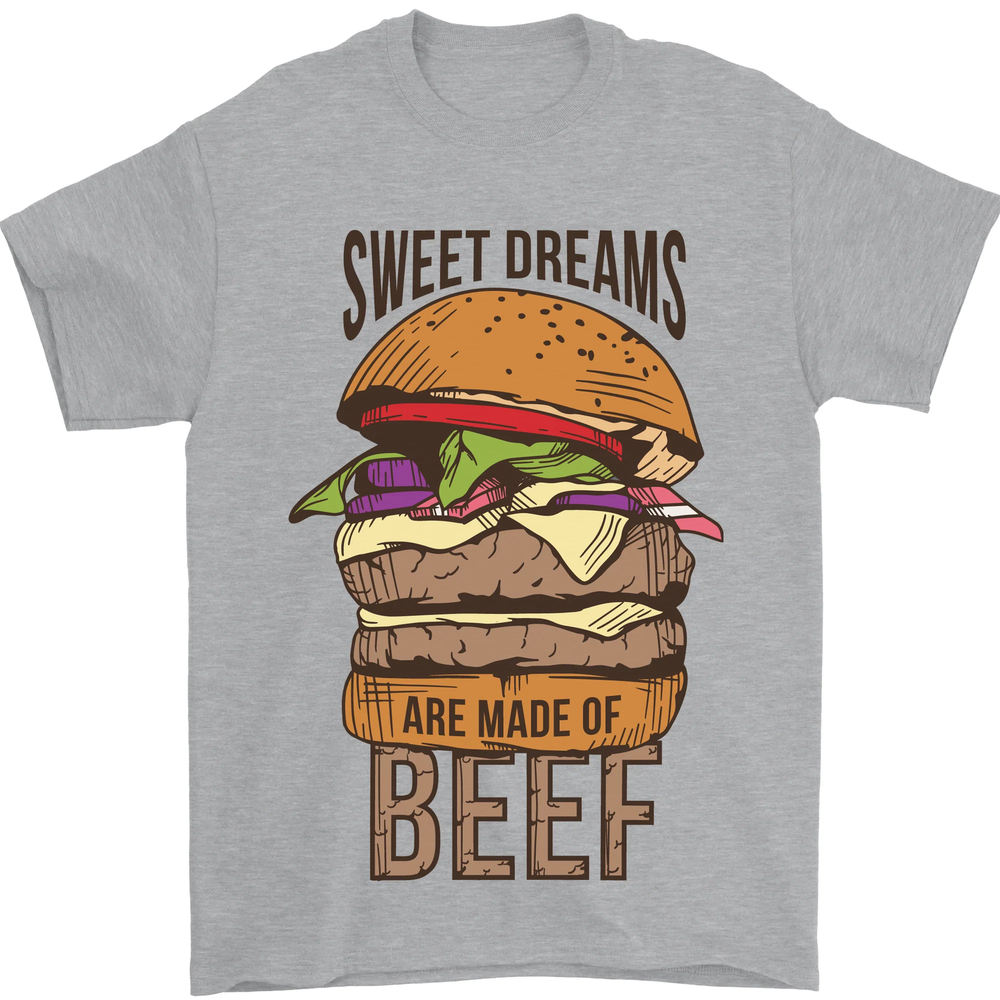 Sweet Dreams are Made of Beef BBQ Chef Mens T-Shirt 100% Cotton