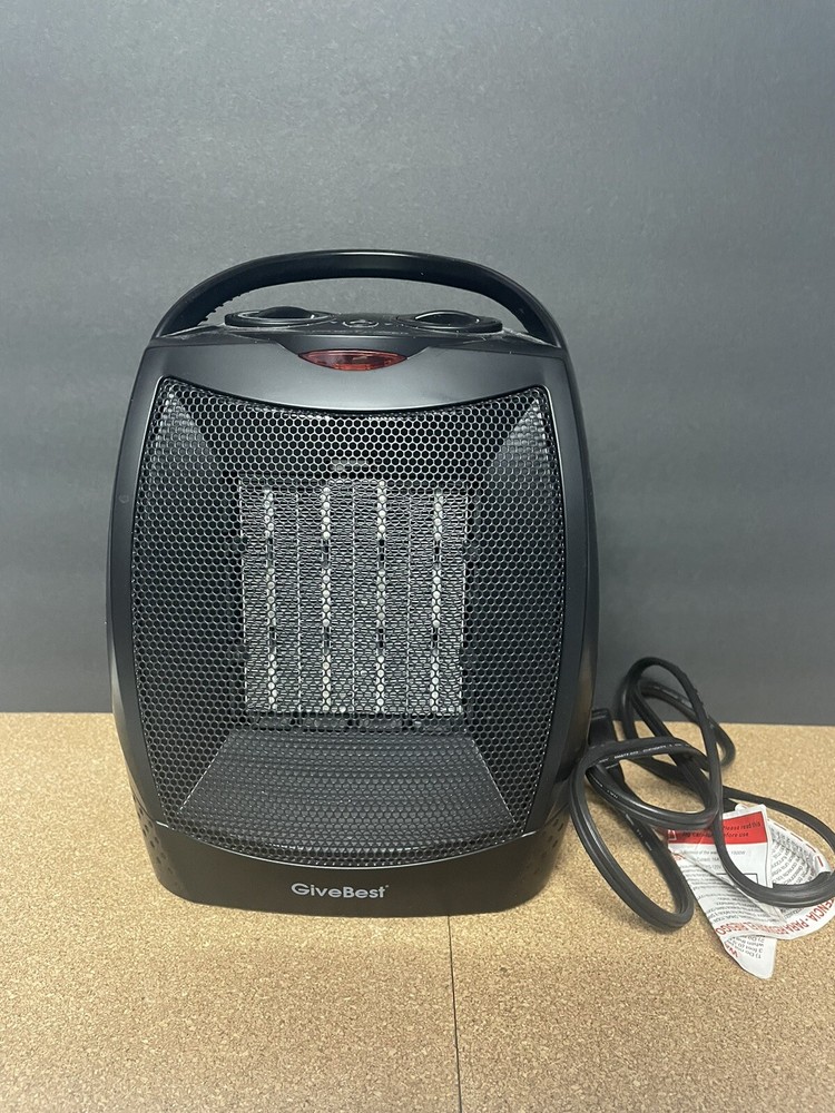 GIVEBEST Portable Electric Space Heater with Thermostat PTC-905 Excellent Cond