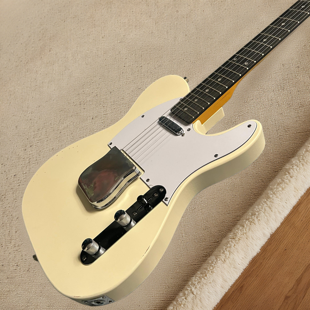 Relic Tele Electric Guitar Cream Yellow Color Alder Body Rosewood Fretboard