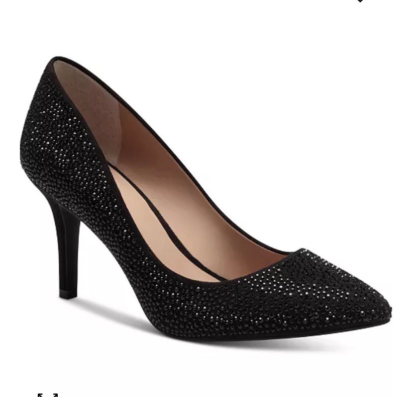 I.N.C. International Concepts Zitah Embellished Pointed Toe Pumps Black Sz 9