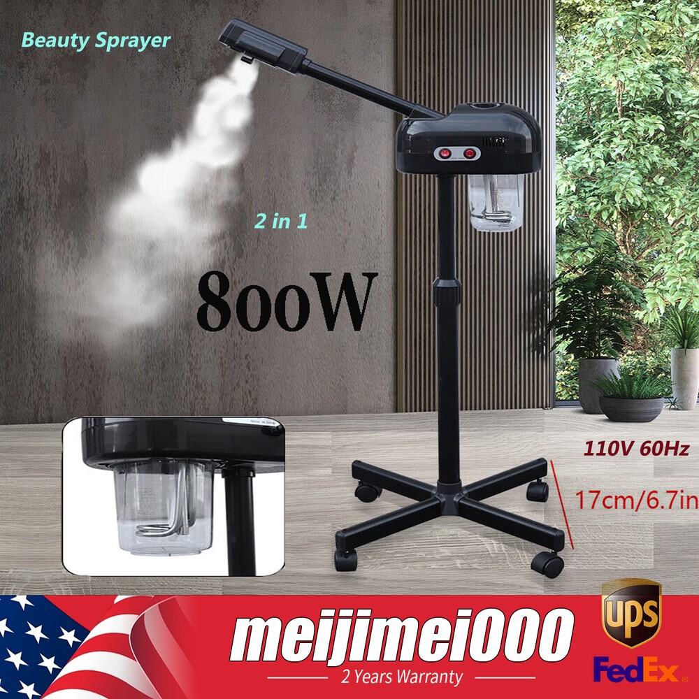 Black Pro 2 in 1 Facial Steamer Ozone Beauty Salon Spa Salon Equipment Skin Care