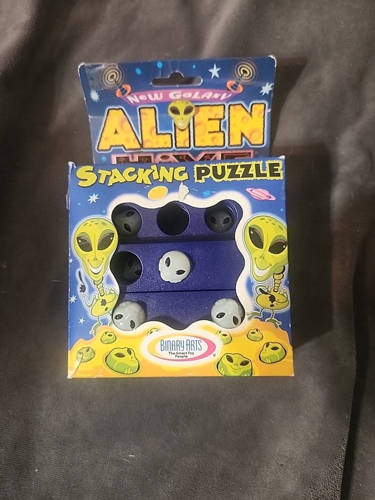 Vintage Galaxy Alien Hive Game Stacking Puzzle Retro 1998 Binary Arts Open BOX