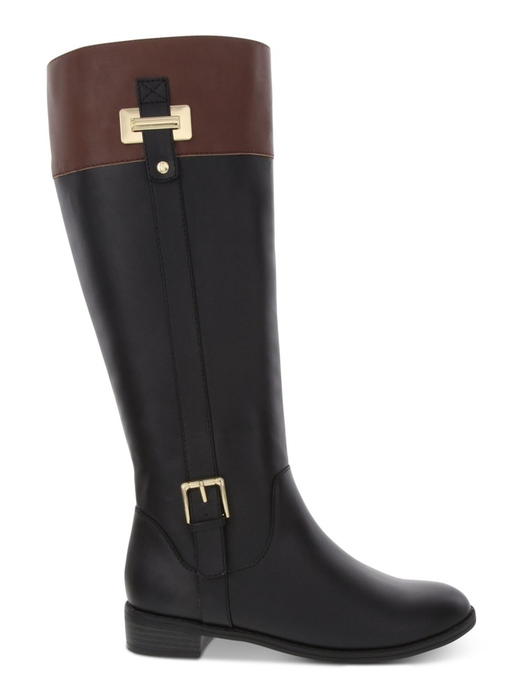 KAREN SCOTT Womens Black Deliee2 Round Toe Block Heel Riding Boot 7.5 W WC