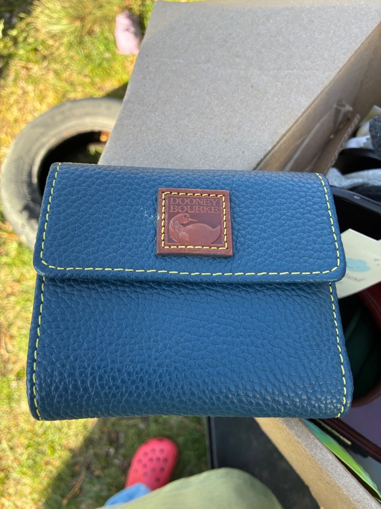 Dooney & Bourke Pebble Grain Small Flap Credit Card Wallet