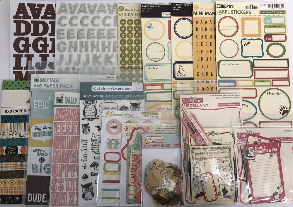 Октябрь после обеда скрапбукинг лот из 16 товаров *прочитайте для товаров включены *