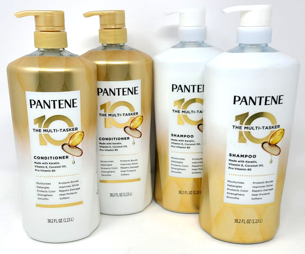 2 x set of Pantene The Multi-Tasker 10 SHAMPOO & CONDITIONER, 38.2 fl oz