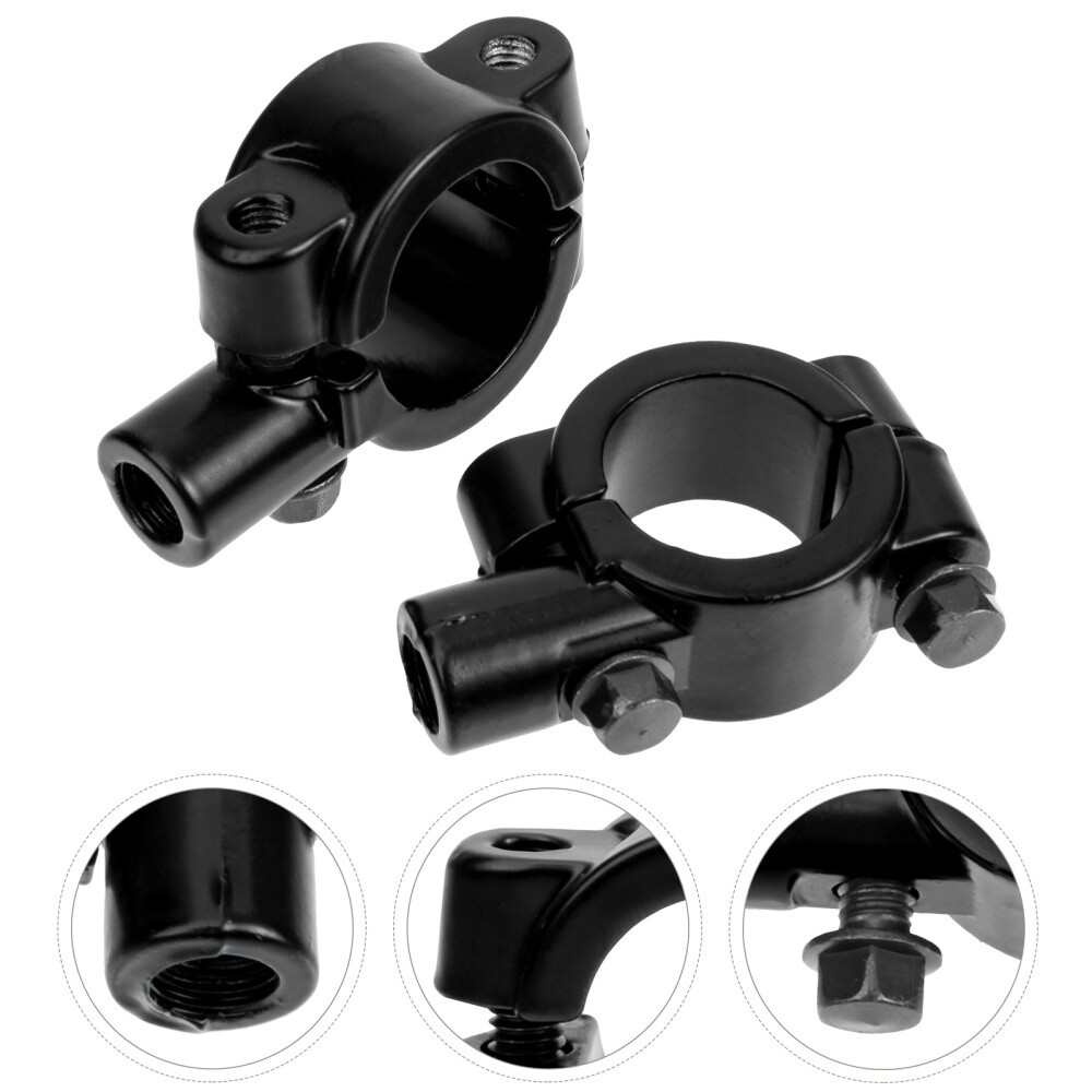 2 Pcs Minibike Mirrors Mounting Clip Motorcycle Taillight Turn Bracket Fitness