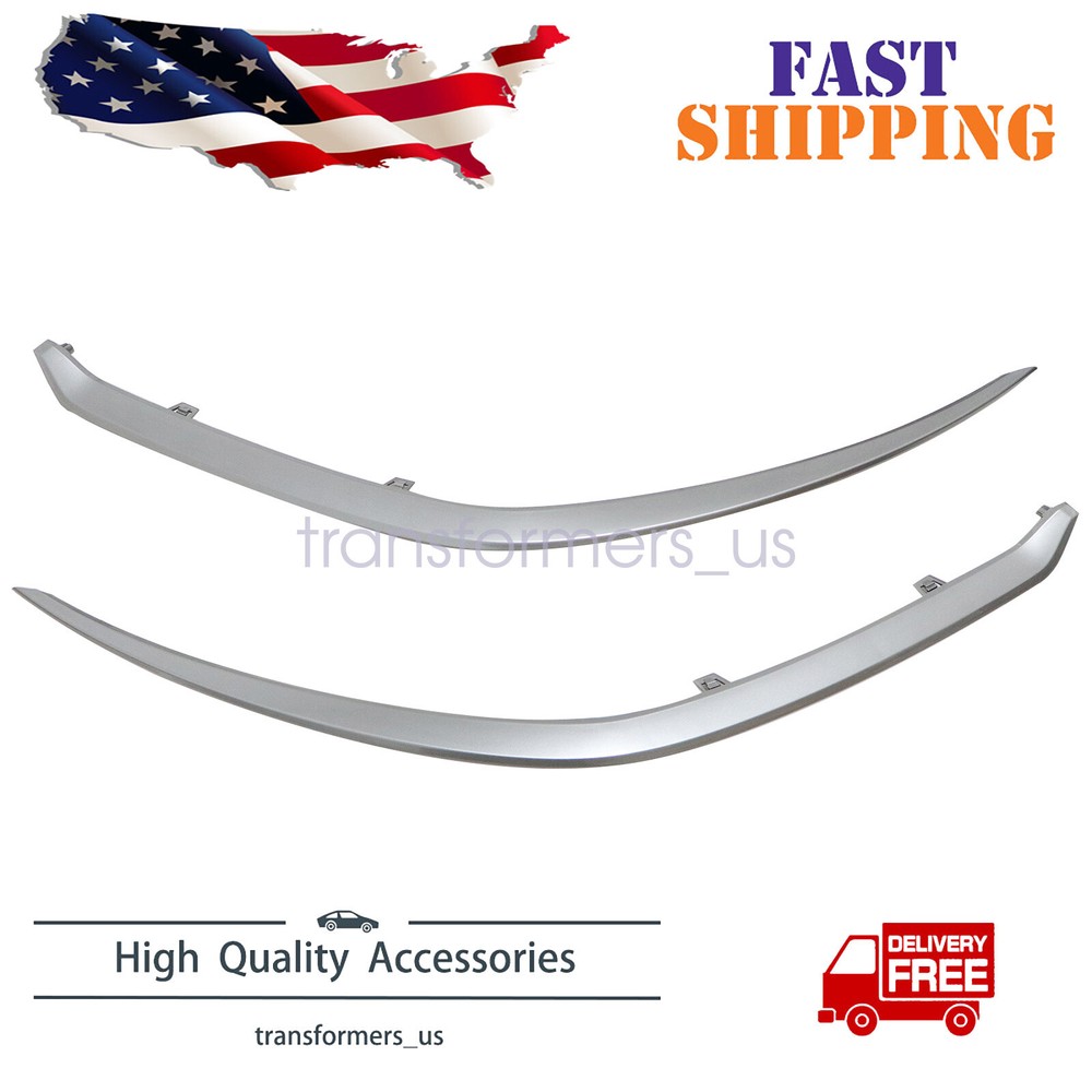 2022-2024 Kia Forte Front Bumper Grille Molding Trim Gray Left and Right Side