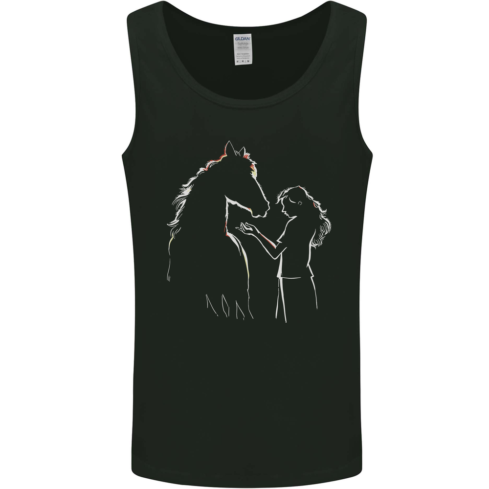A Horse and Girl Equestrian Riding Mens Vest Tank Top