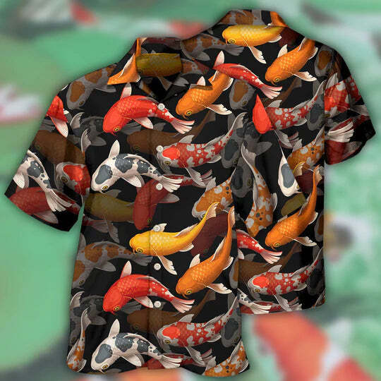 Koi Fish Basic Lovely Hawaiian Shirt For Men US Size Summer Style