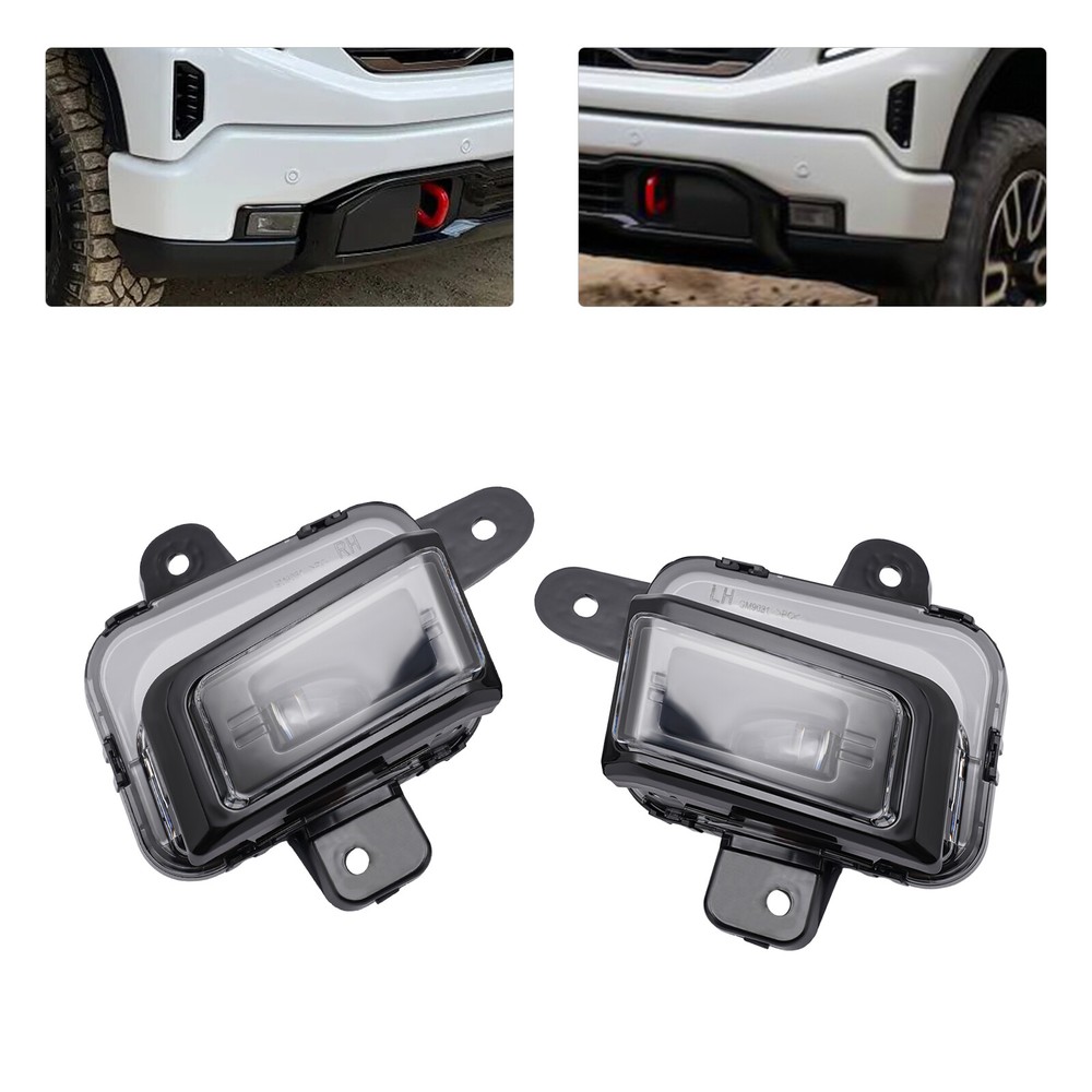 LED Fog Lights & Fog Covers Fit For 2022-2024 GMC Sierra 1500 Driving Fog Lamps