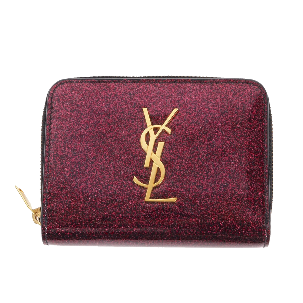 SAINT LAURENT YSL Cassandra Wallet Violet Glitter Edition Zippy OP: €490