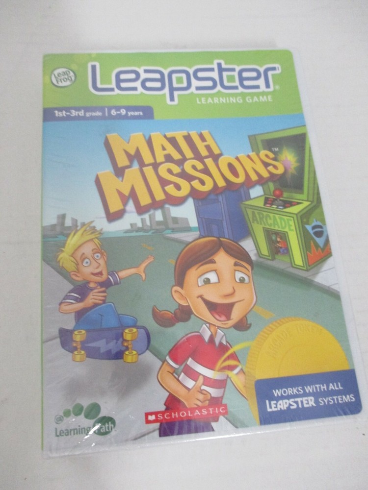 Leapster LeapFrog Math Missions Learning Game for Kids Ages 6-9 Grades 1st-3rd