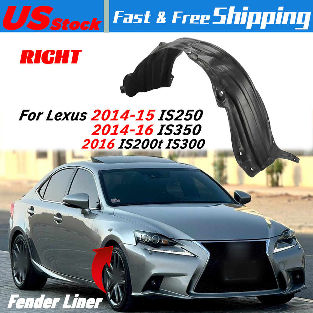 Fender Liner For 2014-2015 Lexus IS250 Front Passenger Side 5380553070
