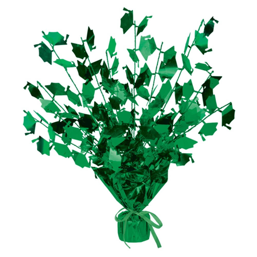 Green Graduate Cap Gleam N Burst Centerpiece - Graduation Party Decoration