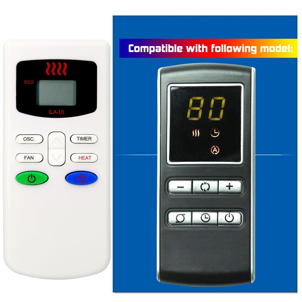 Replacement for Lasko Space Heater Remote Control 2033610 5394 5397 5568 5570...