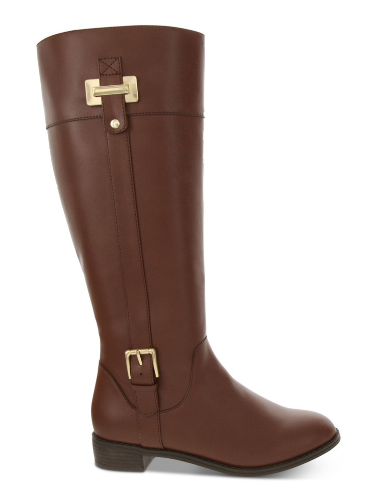 KAREN SCOTT Womens Brown Deliee2 Round Toe Block Heel Riding Boot 11 M