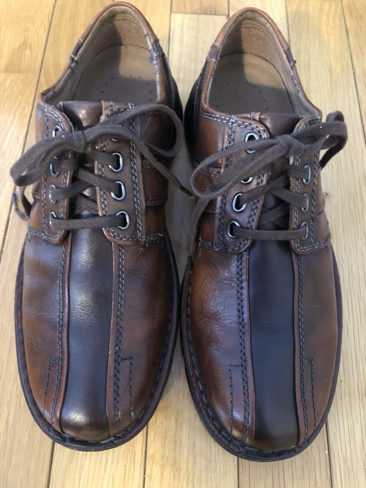 Clarks Men's Touareg Brown Two Toned Leather Lace Up Oxford 70852 Size 7.5