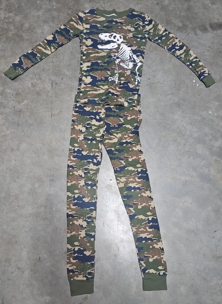 Members Mark Boy Dinosaur Pajamas Size 8. 100 Percent cotton Lightly Used-image