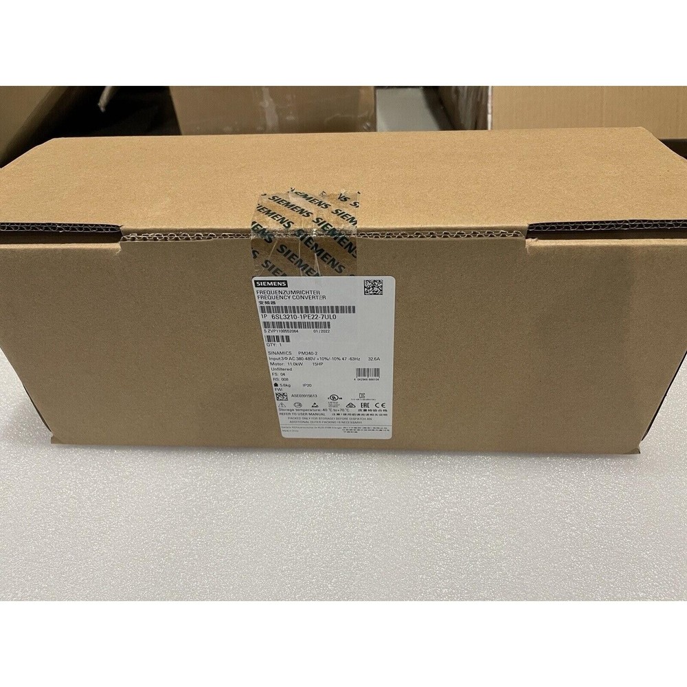 New Siemens 6SL3210-1PE22-7UL0 6SL3 210-1PE22-7UL0 SINAMICS PM240-2 Unfiltered