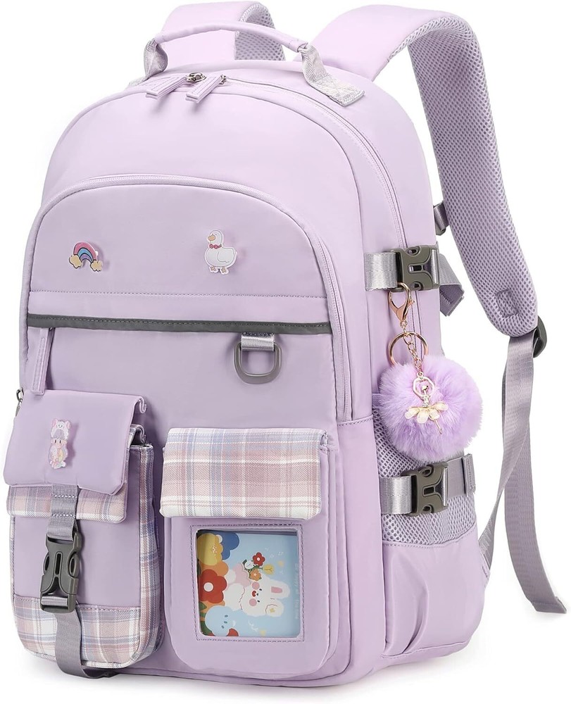 Backpack for Girls, 15.6 Inch Laptop School Bag Kids Large, Purple