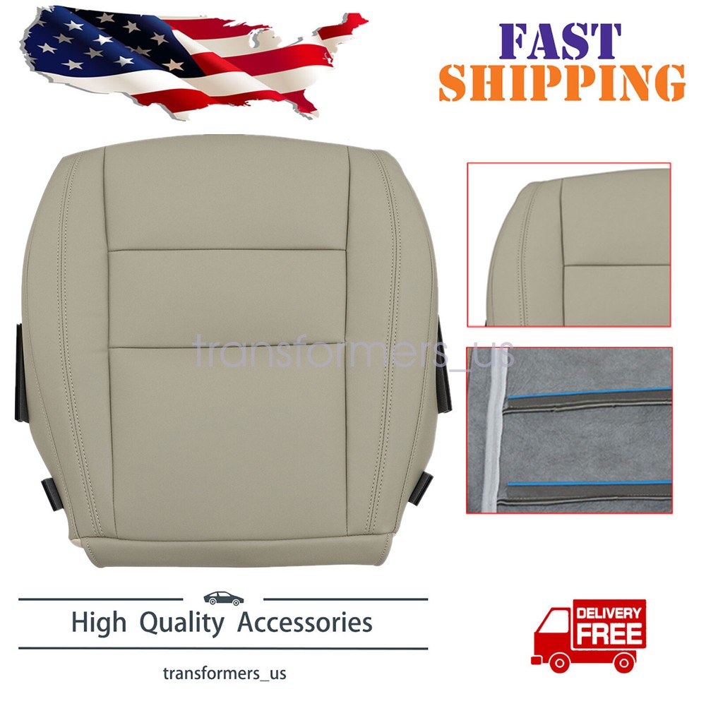 Front For 2011-2018 Dodge Durango Passenger Side Bottom Leather Seat Cover Tan