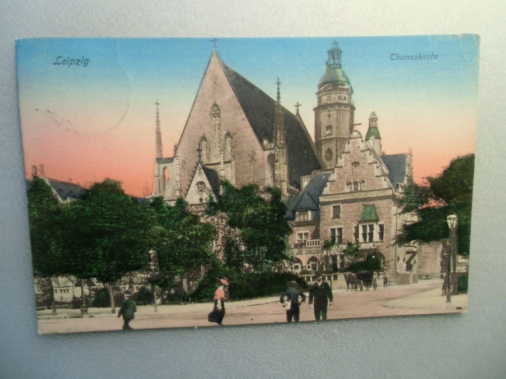 Ansichtskarte Leipzig Thomaskirche 1908