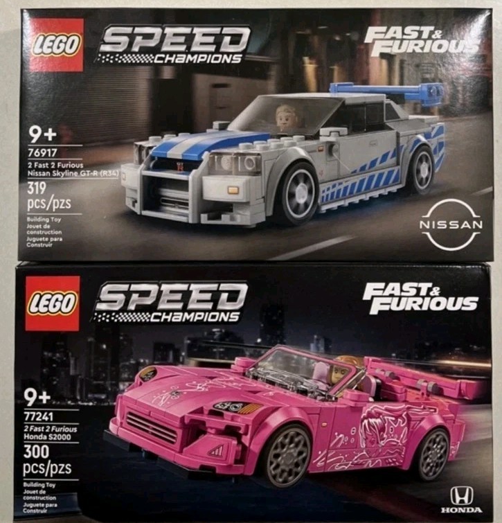 Fast & Furious LEGO HONDA S2000 SUKI & Nissan Skyline GT-R (R34)  LOT 2