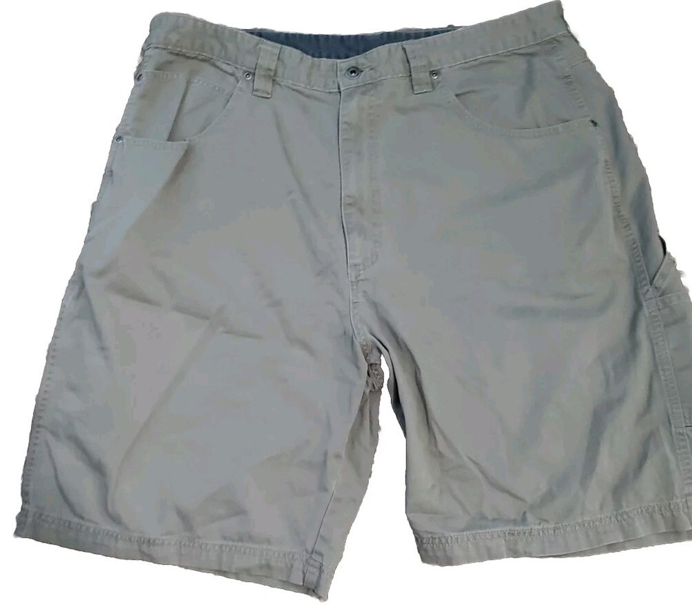 Men's Wrangler 38x9 Lightweight Khaki Cargo Shorts for Hiking Camping Fishing