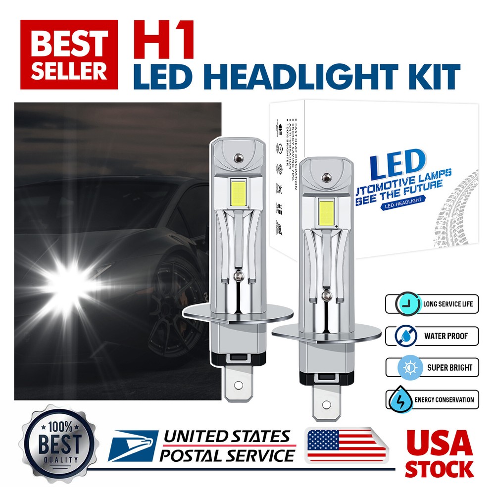 2x H1 LED Headlight Bulbs Conversion Kit High/Low Beam For Jaguar XKR 2000-2006