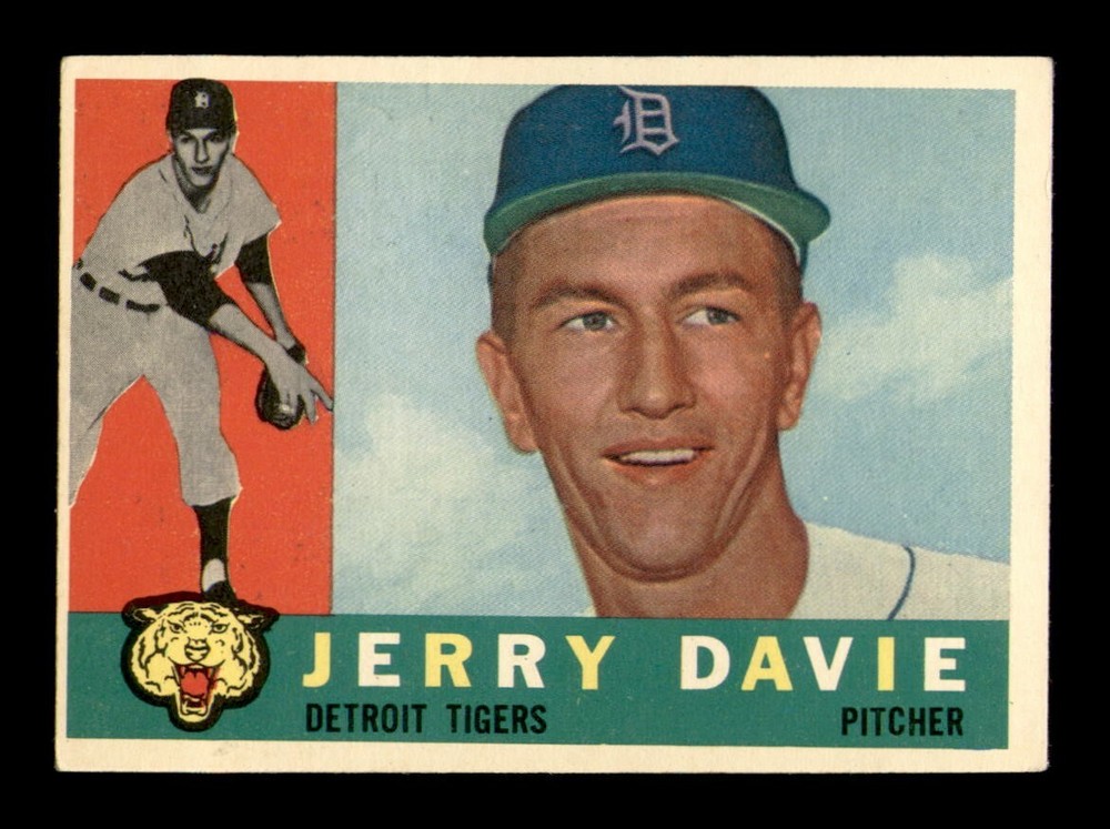 1960 Topps #301 Jerry Davie EX Baseball Card OBGcards Vintage Set Break