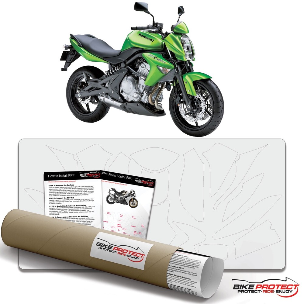 Kawasaki ER-6N 06-08 Full PPF Paint Protection Film Kit Stone Guard Shield-image