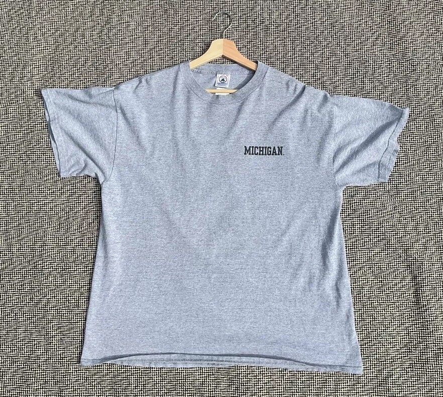90’s University Of Michigan Gray Short Sleeve - Size XL