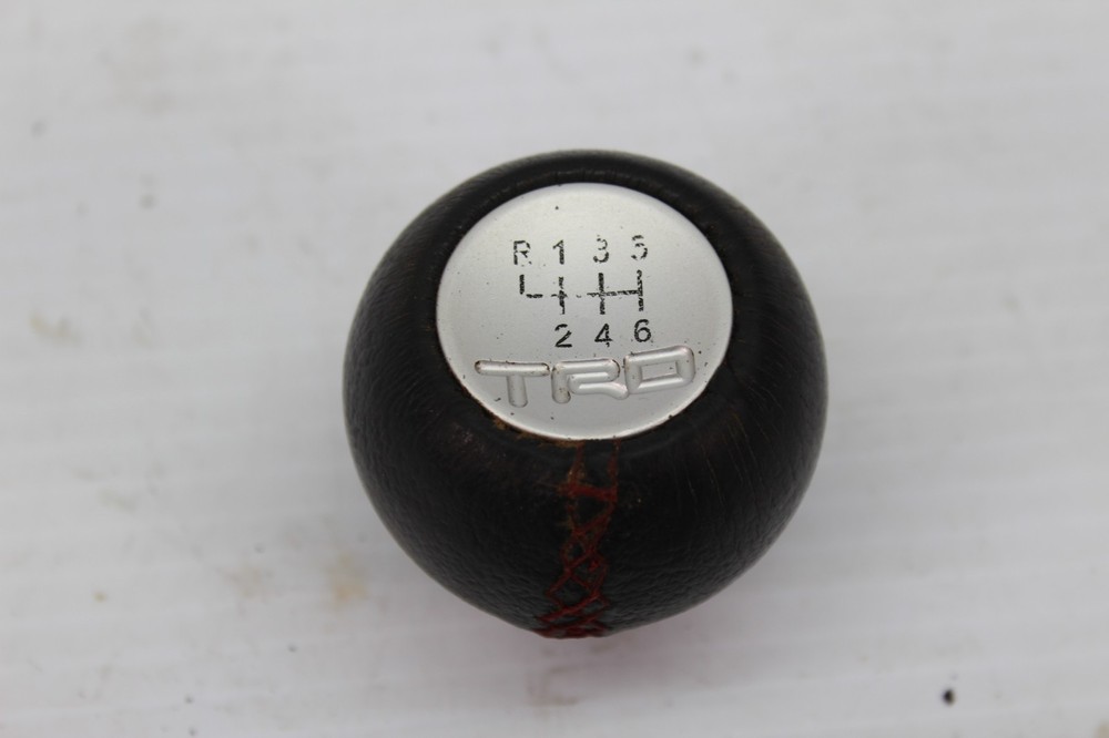 JDM TRD Leather Shift gear Knob 6-Speed Toyota GT86 CELICA COROLLA YARIS SR TS