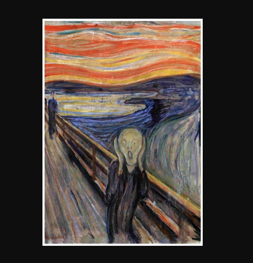Edvard Munch The Scream Artwork Classic Painting Expressionist Masterpiece  