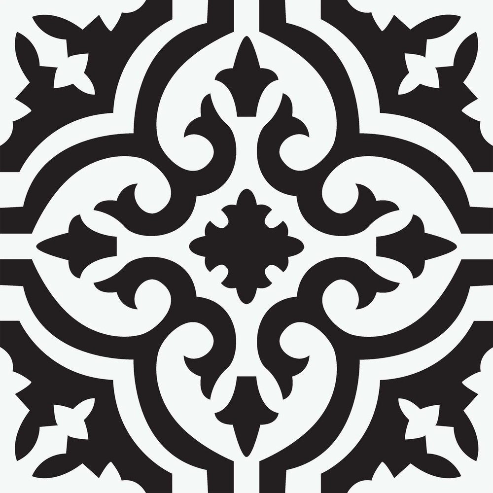 FloorPops Parma Peel & Stick Floor Tiles, Black