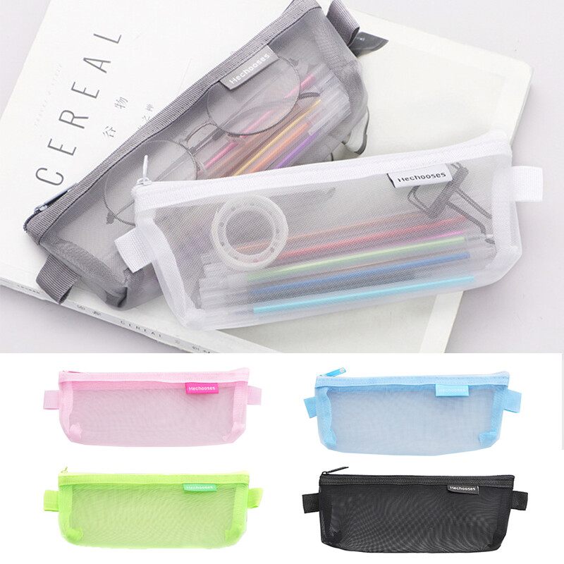 Mesh Pencilcase Stationery Transparent Pencil Case Pencil Bag School Supplies ➳