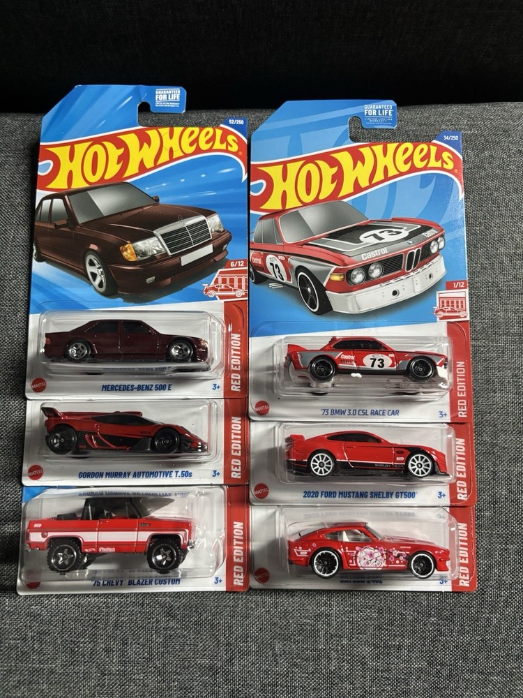 Hot Wheels Red Edition Target Exclusive Lot Of 6 Cars