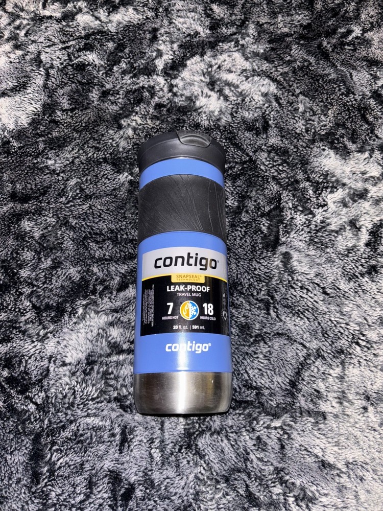 NEW - Contigo Vacuum-Insulated Stainless Steel Travel Mug, 20oz - Leak-Proof