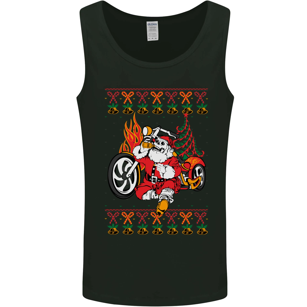 Biker Santa Motorcycle Vest Tank Top for Men
