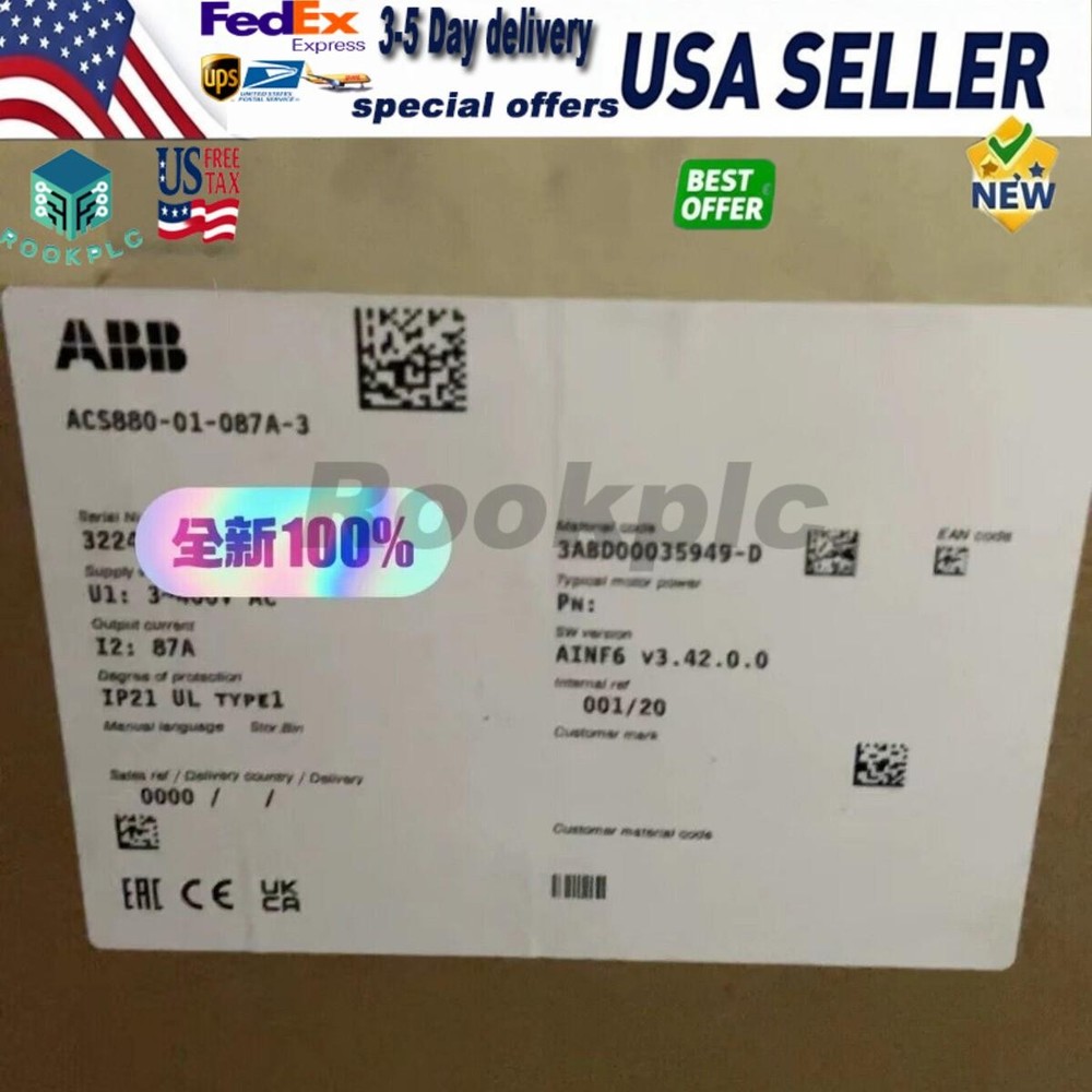 ACS880-01-087A-3 New ABB Frequency Converter ACS880-01-087A-3 Fast Shipping 1pcs